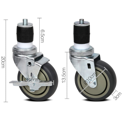 Cefito Set of 4 Swivel Castor Wheels
