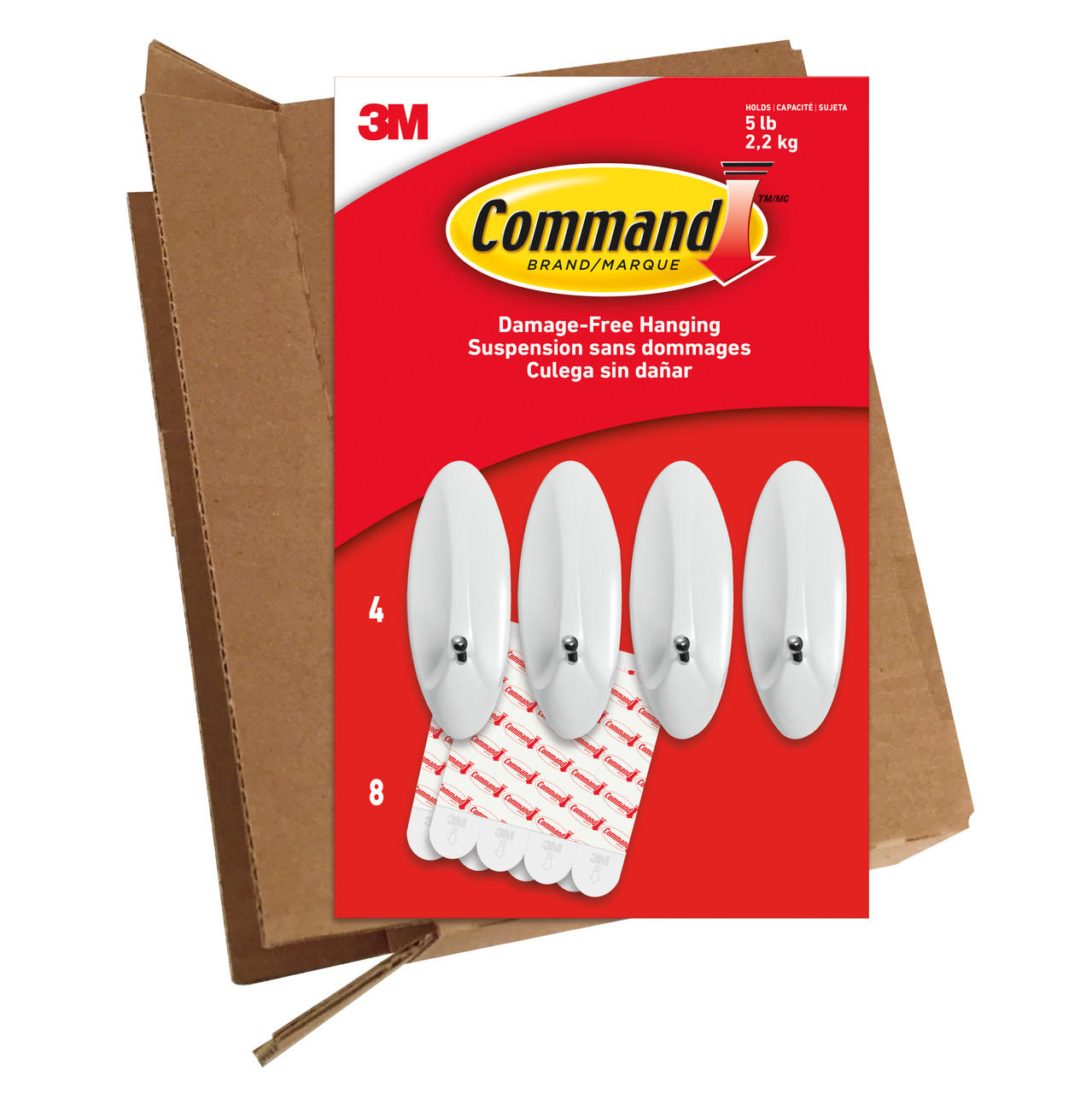 Command Outdoor Metallic Bronze Hooks 3 Hooks, 4 Strips AW083BZ-3NA - Easy to