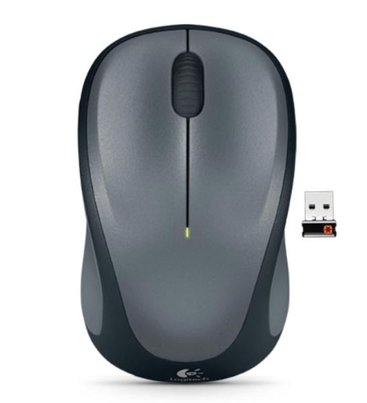 Logitech Wireless Mouse M235, 3 Button, USB Receiver, Scroll Wheel, Colour: Colt Glossy Black, 1 AA battery pre-installed