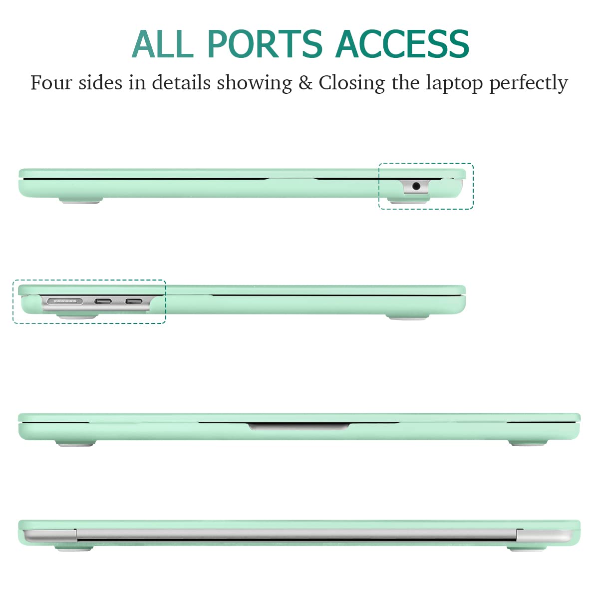 Suitable for 2023 2022 MacBook Air 13 inch case M2 Model A2681 Hard Shell Case Keyboard Cover Green