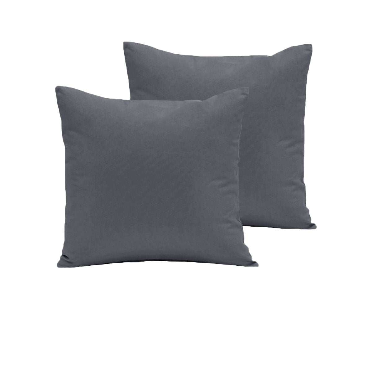 Pair of 280TC Polyester Cotton European Pillowcases Charcoal