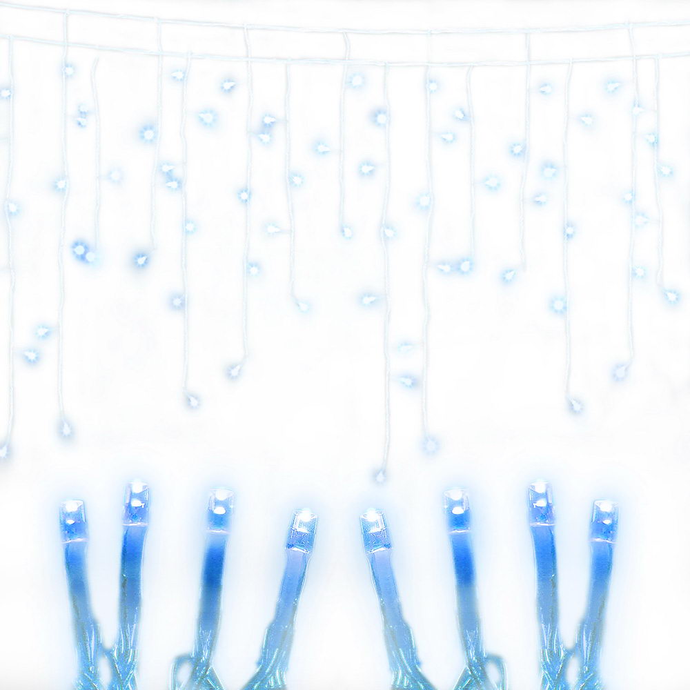 Jingle Jollys 20M Christmas Lights Icicle Light 800 LED Blue White Decor