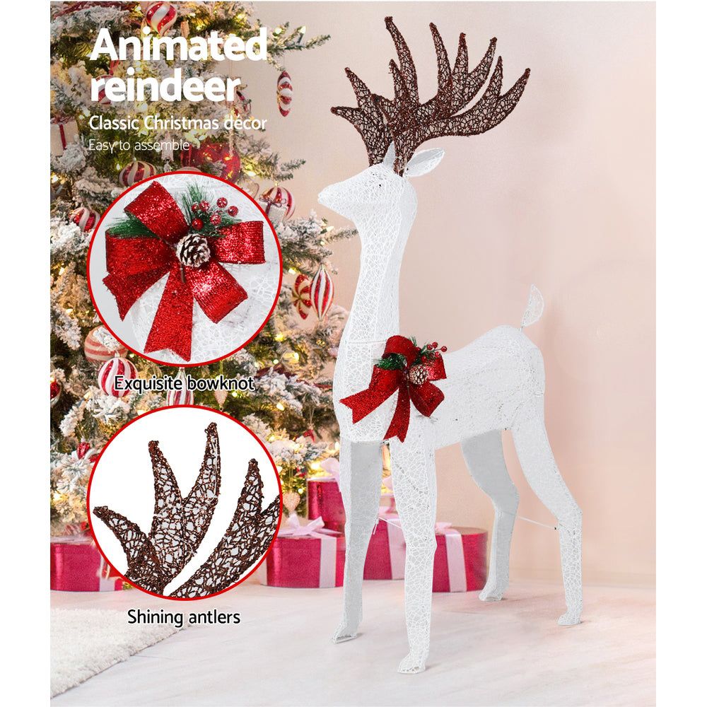 Jingle Jollys Christmas Lights 150cm Reindeer 100 LED Decorations