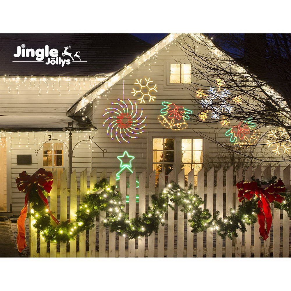 Jingle Jollys Christmas Lights 50cm Spin 128 LED� Decorations