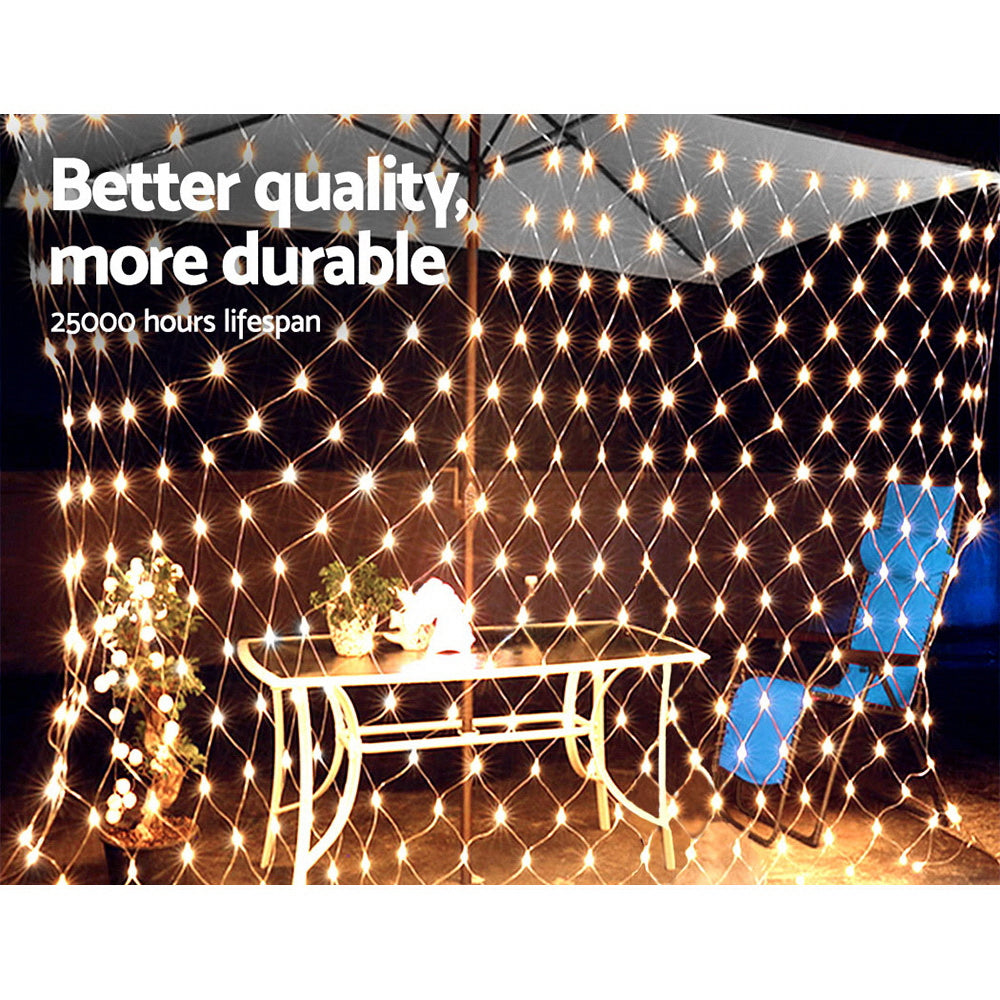 Jingle Jollys ChristmasLights� 4mx6m Net String Light 1000 LED Warm White