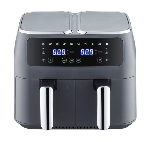 8L Dual Zone Digital Air Fryer with 200C, 10 Cooking Programs