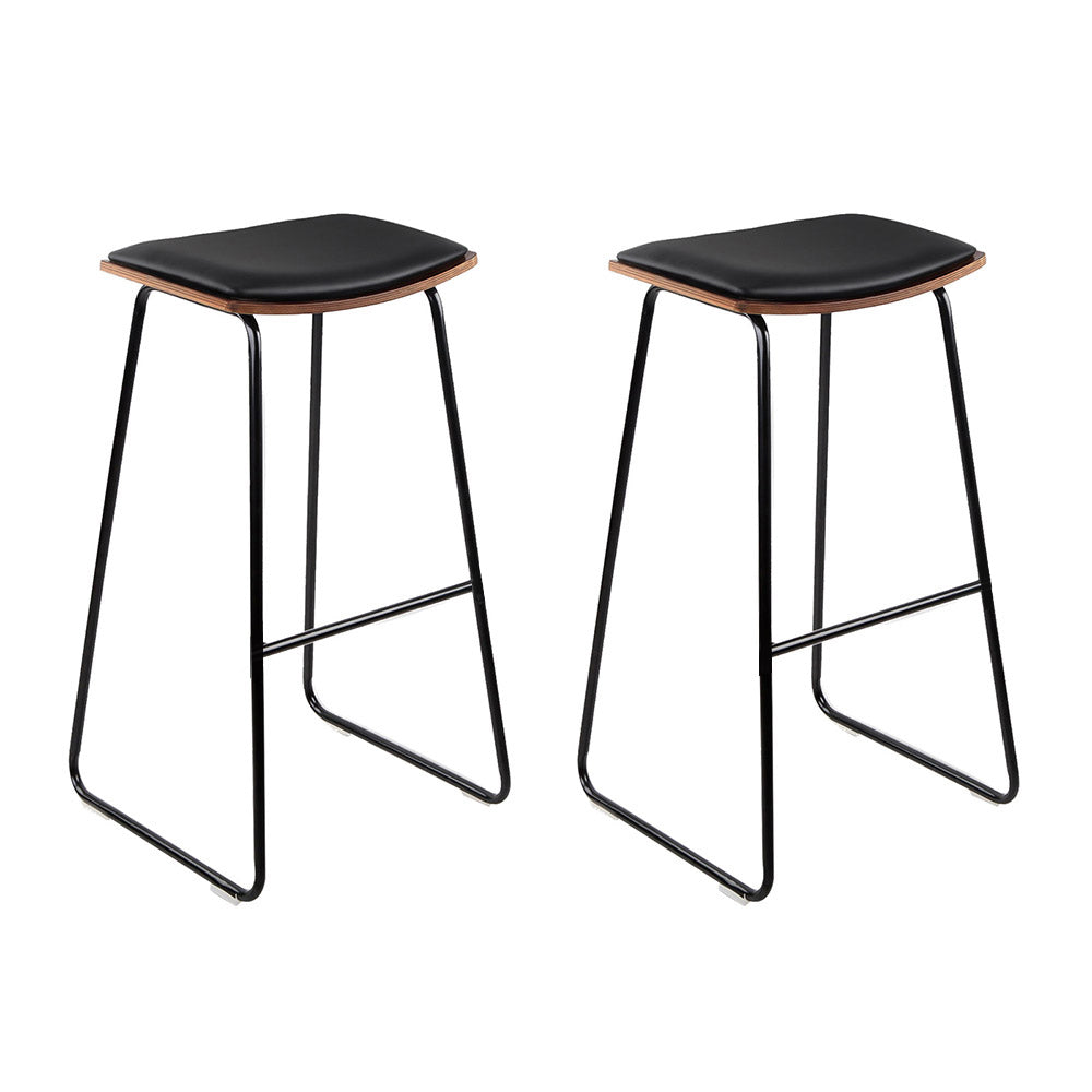 Artiss Bar Stools Kitchen Counter Stools Metal Chairs x2