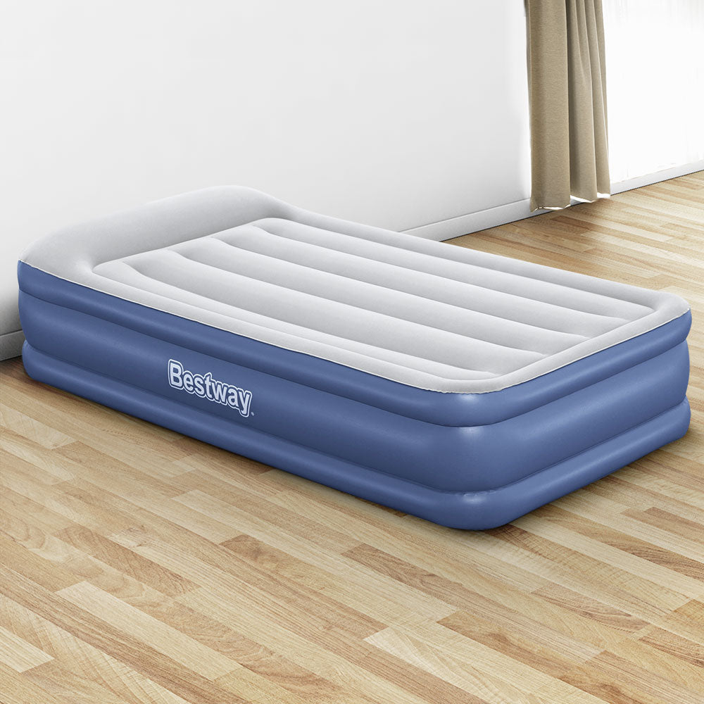 Bestway Air Mattress Single Inflatable Bed 46cm Airbed Blue