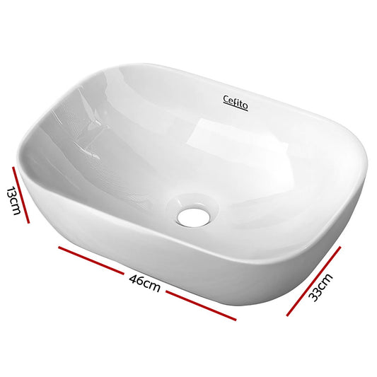 Cefito Bathroom Basin Ceramic Vanity Sink Hand Wash Bowl 46x33cm