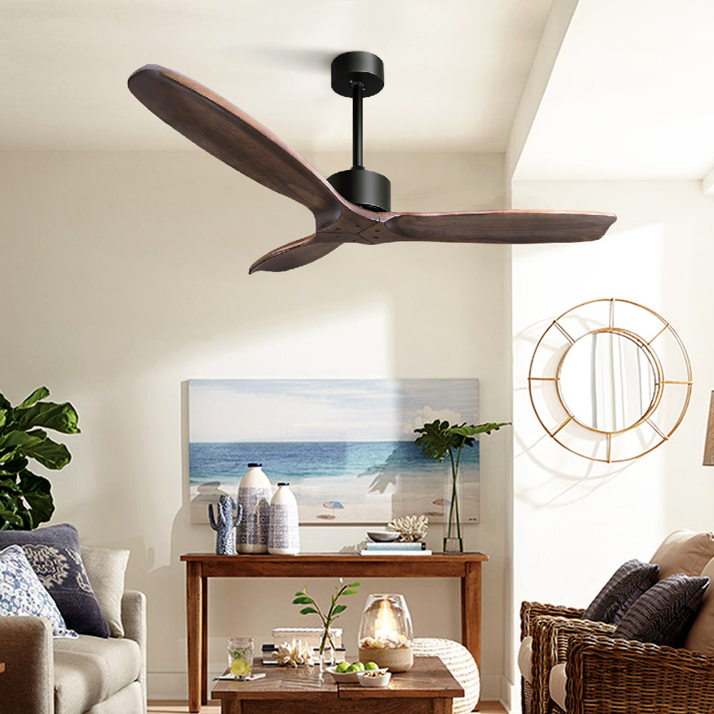 Devanti 52'' Ceiling Fan AC Motor 3 Blades w/Remote - Dark Wood