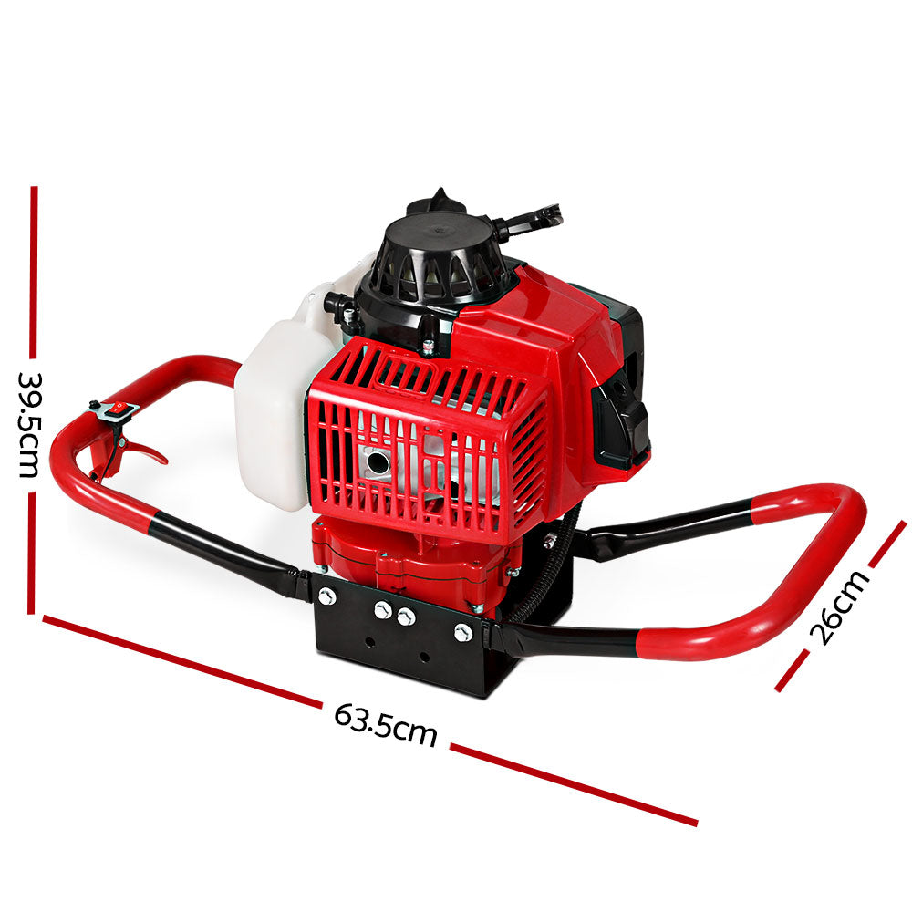 Giantz 92CC Post Hole Digger Motor Only Engine Petrol Red