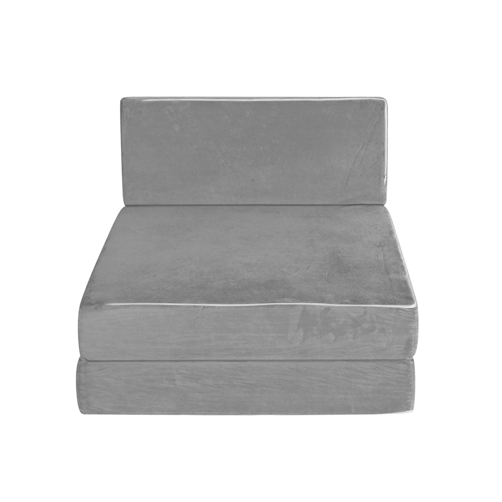 Giselle Bedding Foldable Mattress Folding Foam Bed Mat Light Grey