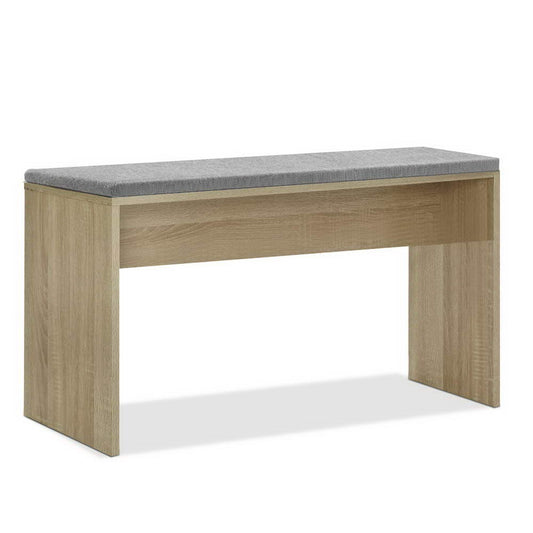 Artiss Dining Bench NATU Upholstery Seat Stool Chair Cushion Kitchen Furniture Oak 90cm