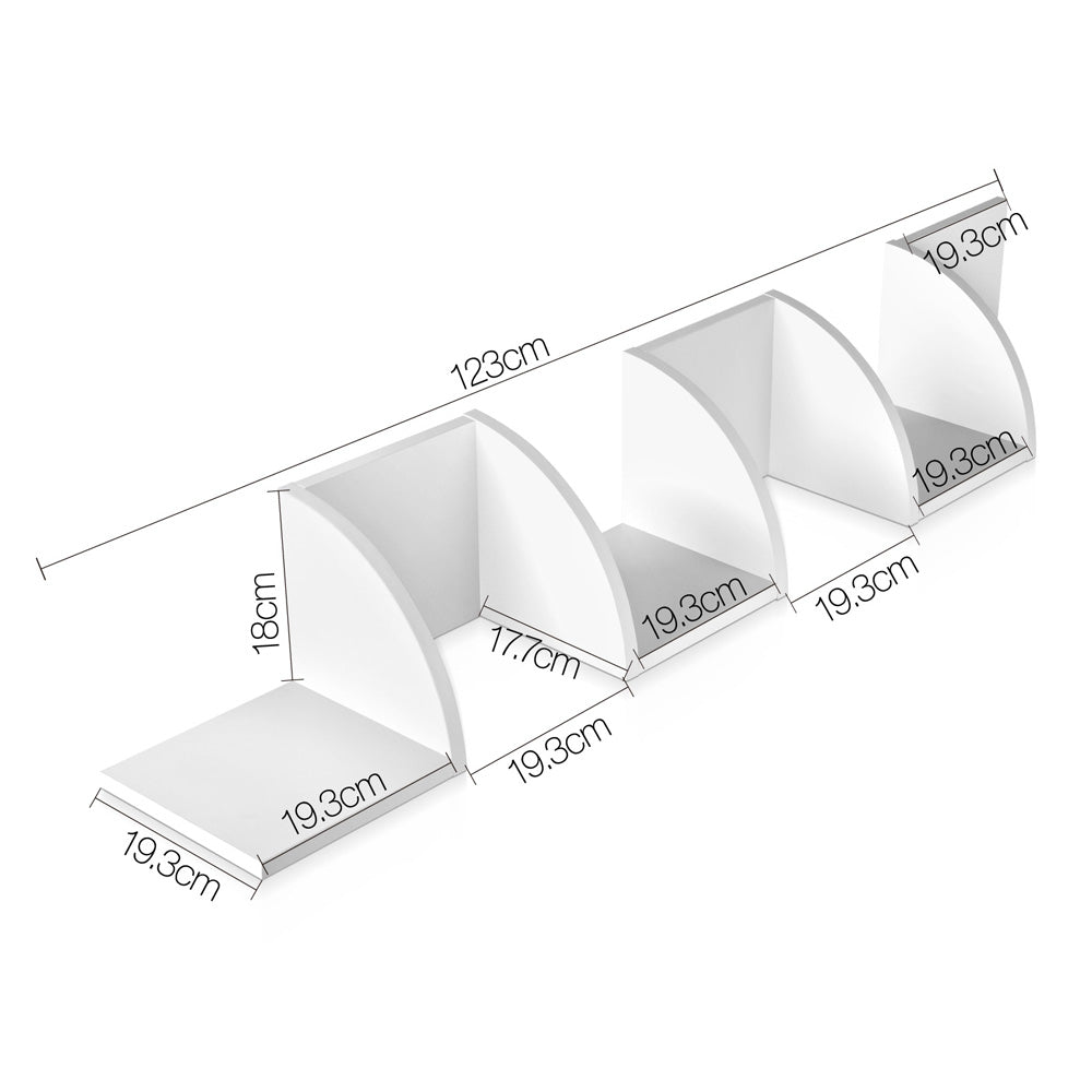 Artiss Wall Shelf Corner Floating 5-Tier White