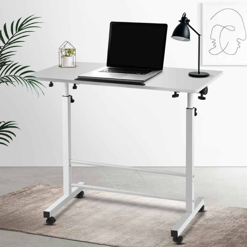 Artiss Laptop Desk Table Adjustable 80CM White