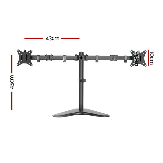 Artiss Monitor Arm Stand Dual Black