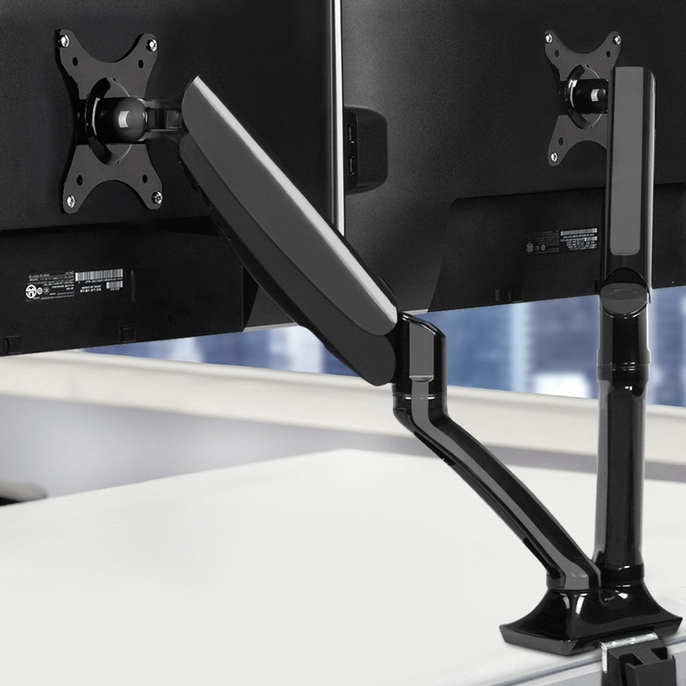 Artiss Monitor Arm Gas Spring Dual Desk Mount Screen Holder