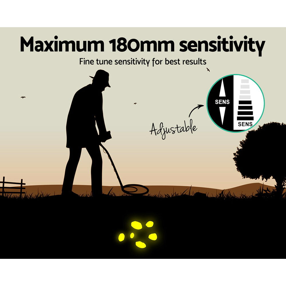Metal Detector 180MM Deep Sensitive Waterproof Pinpointer Treasure Hunter Yellow