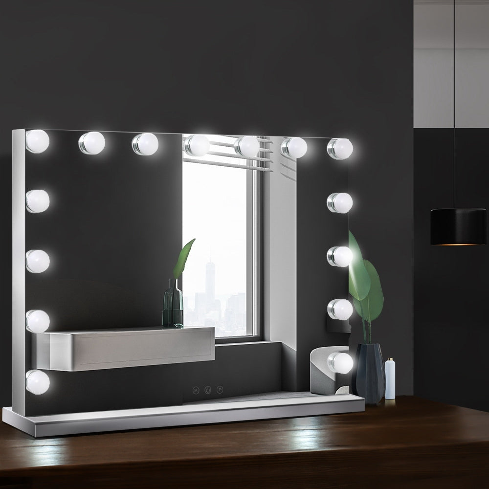 Embellir Makeup Mirror 58X46cm Hollywood with Light Vanity Dimmable Wall 15 LED