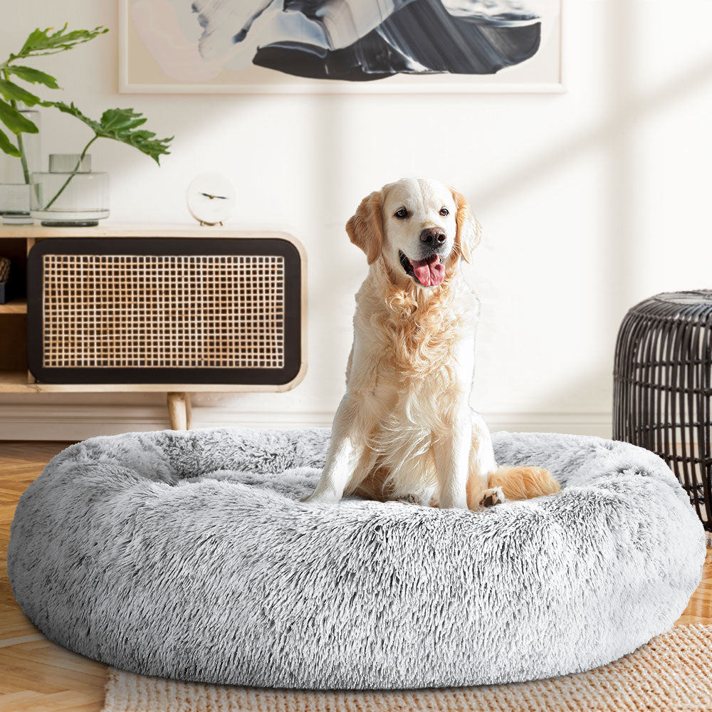 i.Pet Pet Bed Dog Cat 110cm Calming Extra Large Soft Plush Charcoal