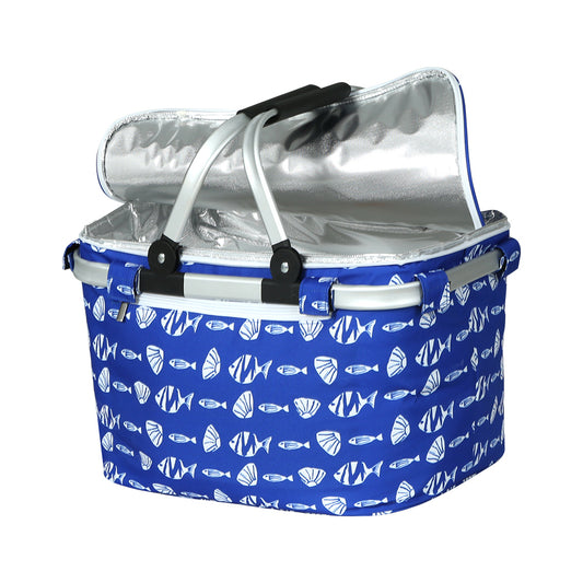 Alfresco Picnic Basket Folding Bag Hamper Food Insulated Cover Storage
