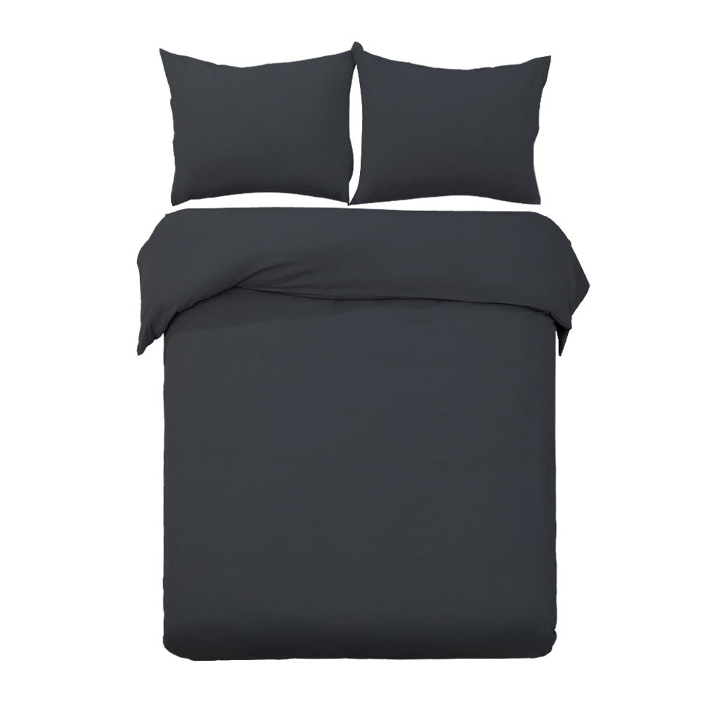 Giselle Bedding Quilt Cover Set Classic Black King