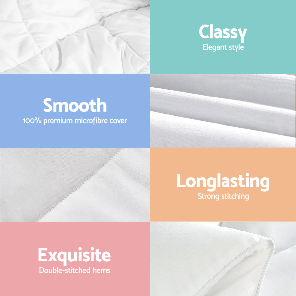 Giselle Bedding 700GSM Microfibre Bamboo Quilt Queen