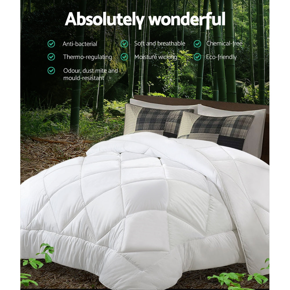 Giselle Bedding 800GSM Microfibre Bamboo Quilt Queen