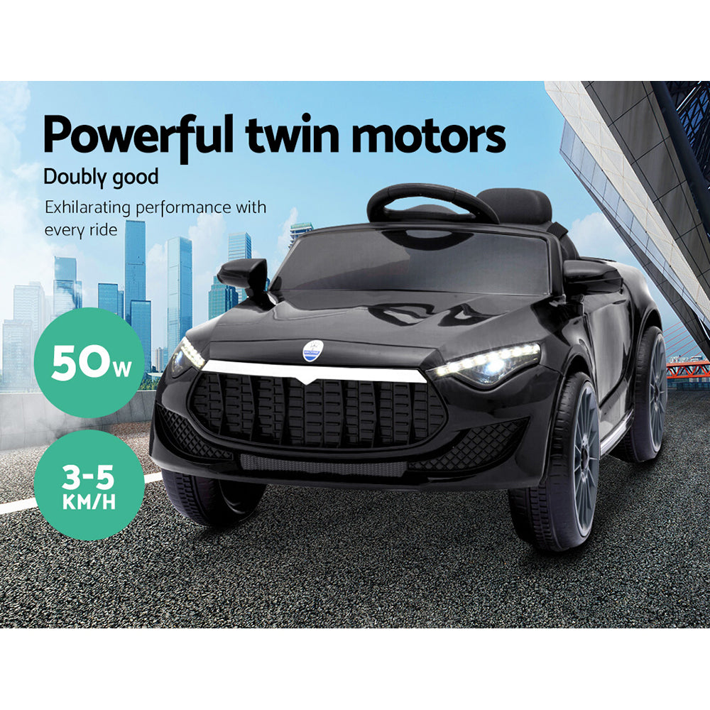 Rigo Kids Electric Ride On Car Maserati-inspried Toy Cars Remote 12V Black