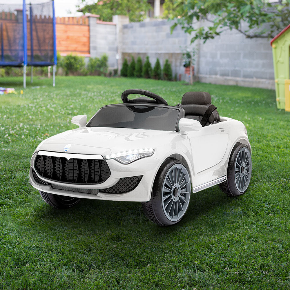 Rigo Kids Electric Ride On Car Maserati-inspried Toy Cars Remote 12V White