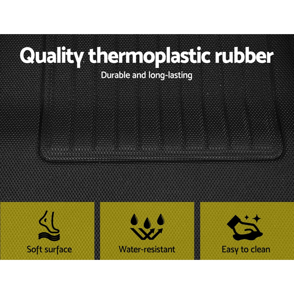 Weisshorn Car Rubber Floor Mats Compatible for Tesla Model 3 Front Rear