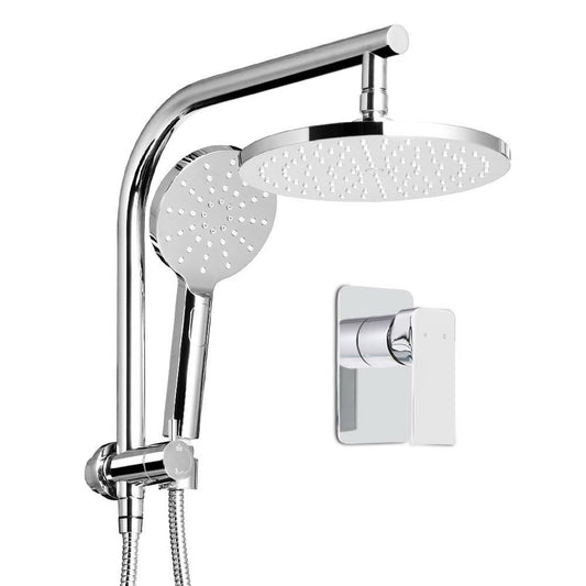 Cefito 9'' Rain Shower Head Set Handheld Round High Pressure Mixer Tap Chome