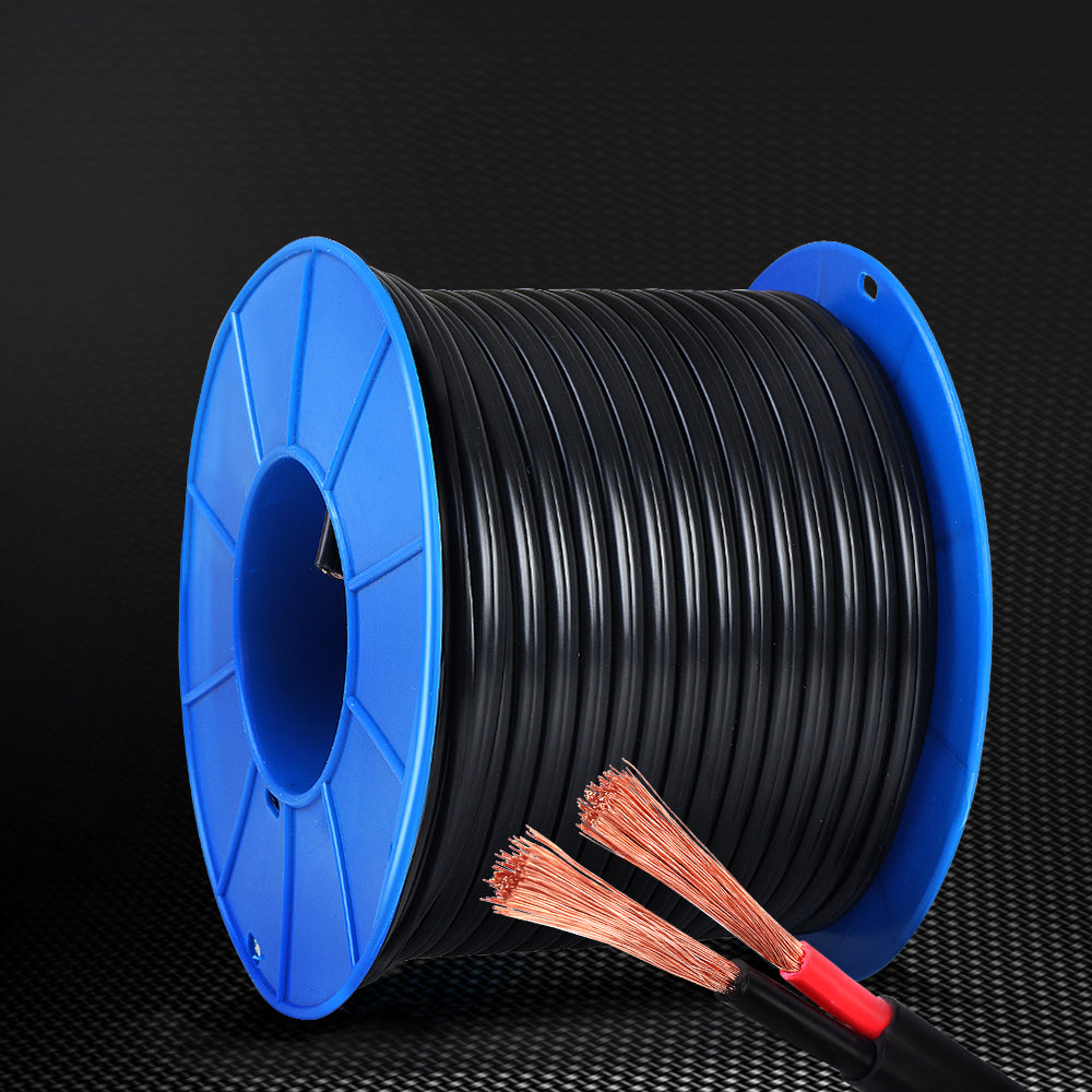 Giantz 6MM 60M Twin Core Wire Electrical Cable Extension Car 450V 2 Sheath