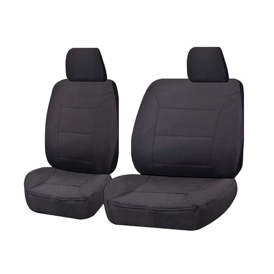 Seat Covers for FORD RANGER PX SERIES 10/2011 - 2016 SINGLE CAB CHASSIS FRONT BUCKET + _ BENCH CHARCOAL CHALLENGER