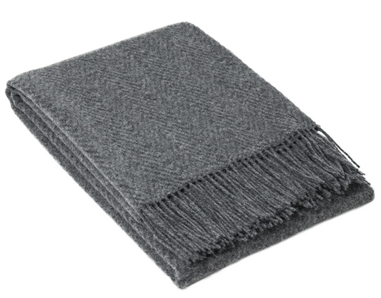 Hampton Throw - Merino Wool Blend - Slate