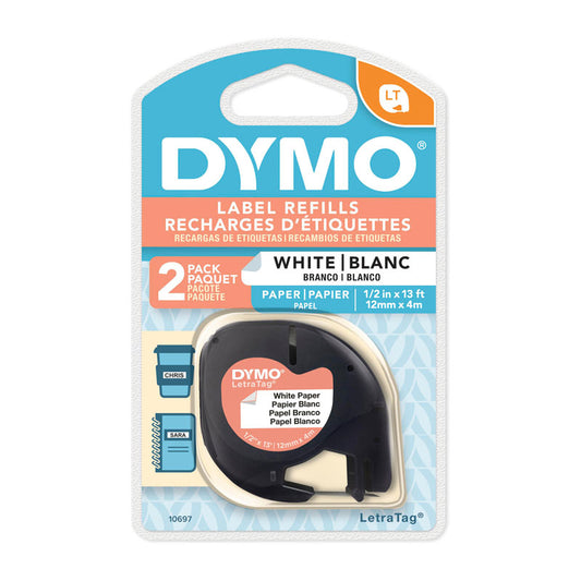 DYMO Light Paper 12mm x 4m Wh 2pk