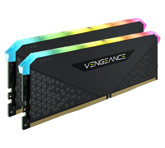 CORSAIR Vengeance RGB RS 32GB (2x16GB) DDR4 3200MHz C16 16-20-20-38 Black Heatspreader Desktop Gaming Memory