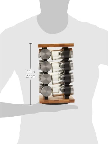 Spice Rack Organizer with 12 Pieces Jars for Kitchen
