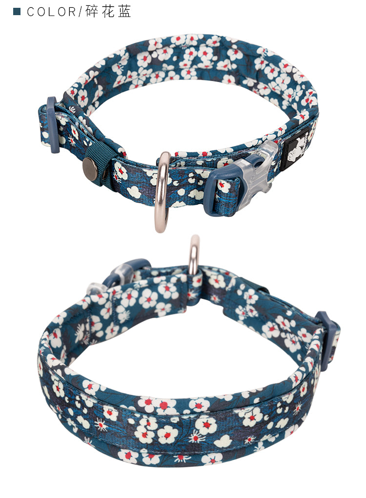 Floral Collar Saxony Blue 2XS