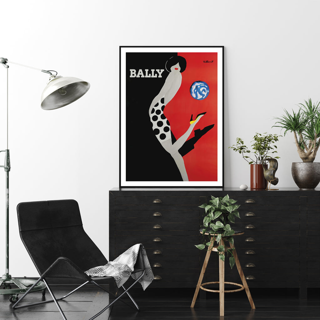 70cmx100cm Fashion Bally Black Frame Canvas Wall Art