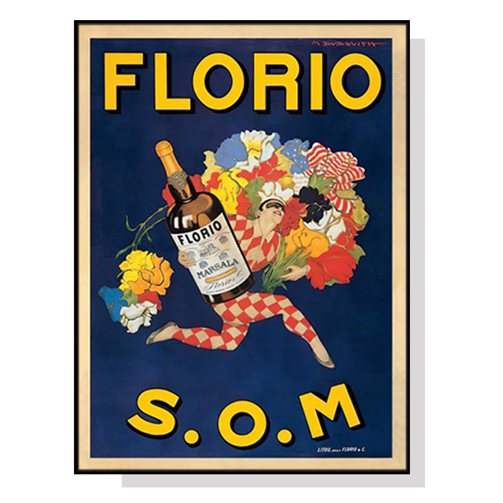 80cmx120cm Florio S.O.M Black Frame Canvas Wall Art