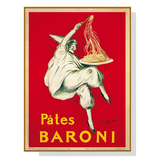 70cmx100cm Pates Baroni Pasta Gold Frame Canvas Wall Art