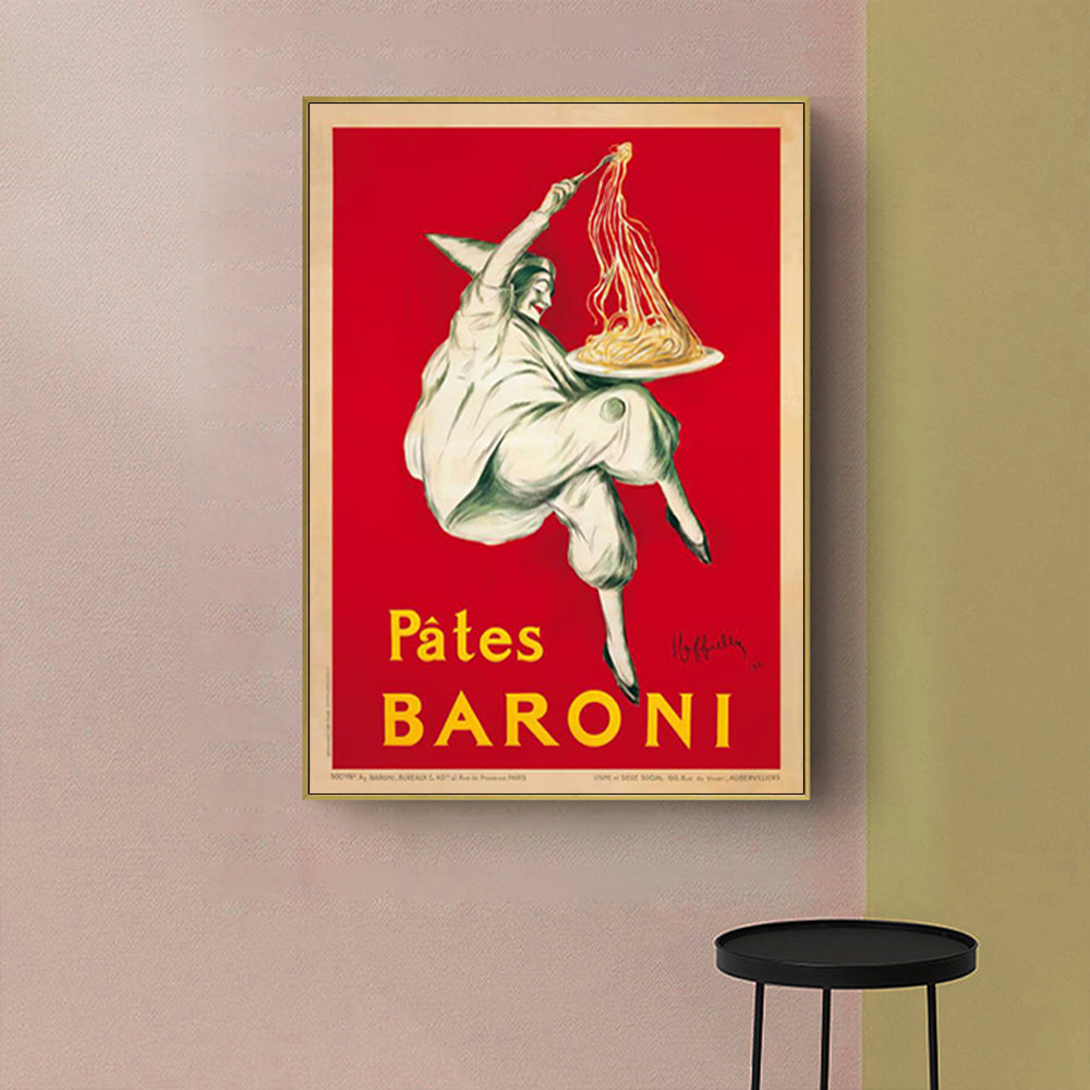 80cmx120cm Pates Baroni Pasta Gold Frame Canvas Wall Art