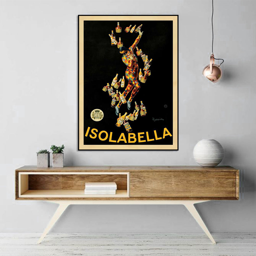 50cmx70cm Isolabella Black Frame Canvas Wall Art