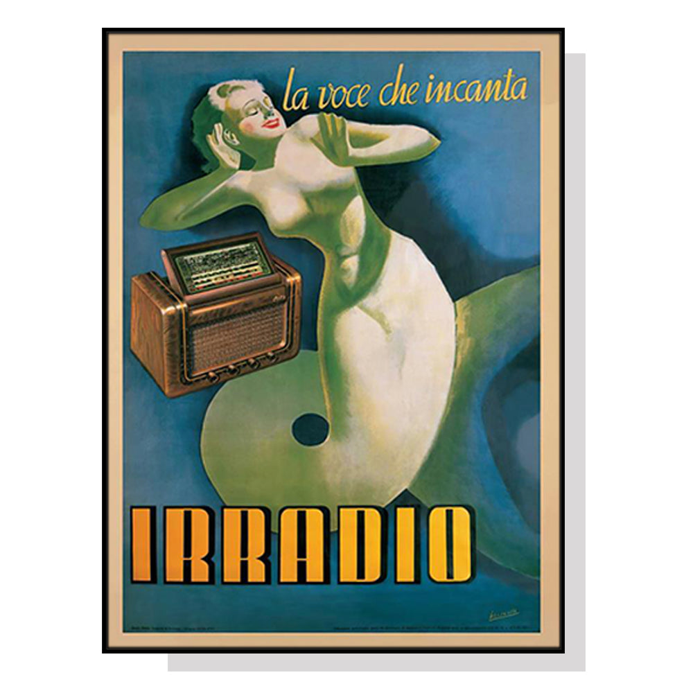 70cmx100cm Irradio Cinzano Black Frame Canvas Wall Art