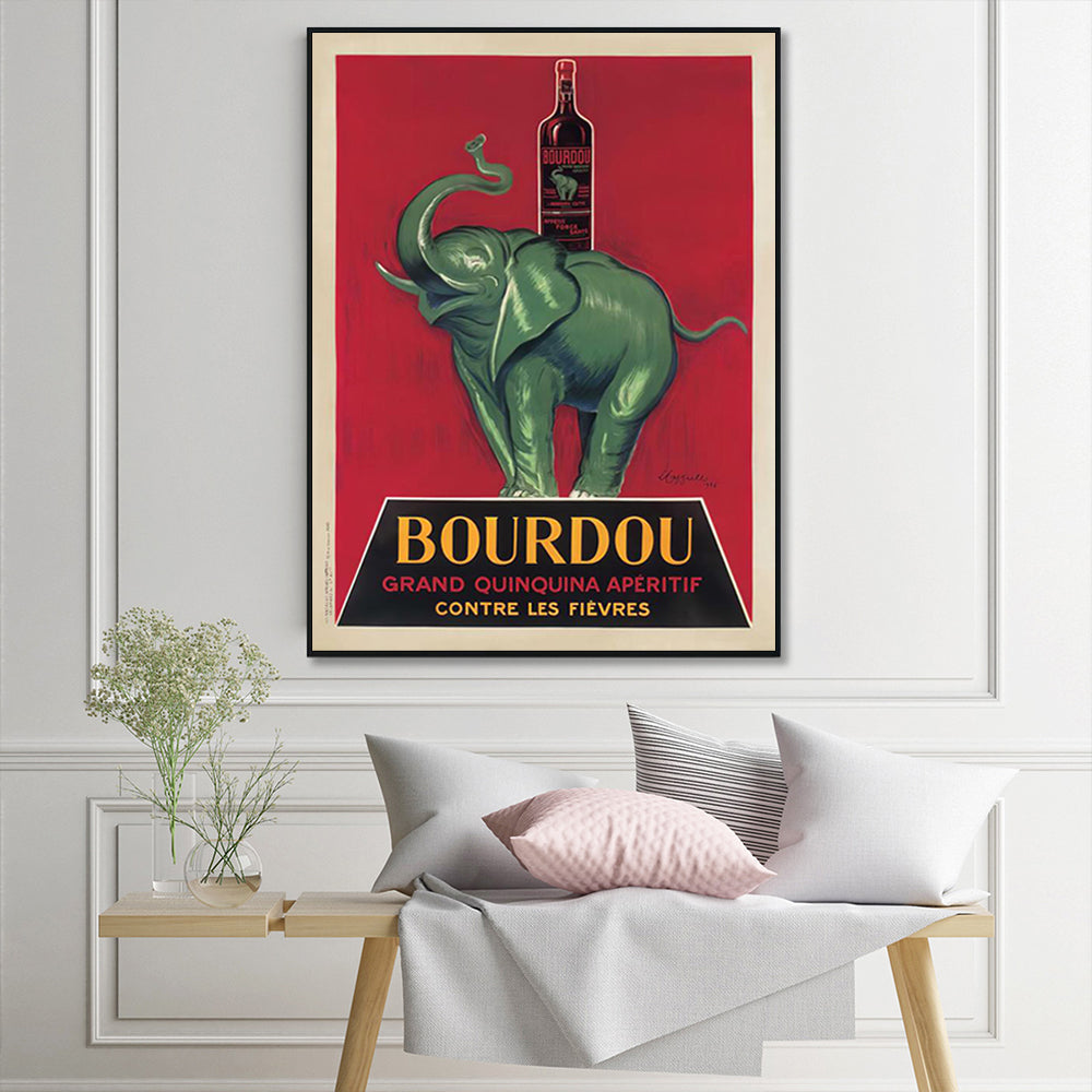 80cmx120cm Bourdou Black Frame Canvas Wall Art