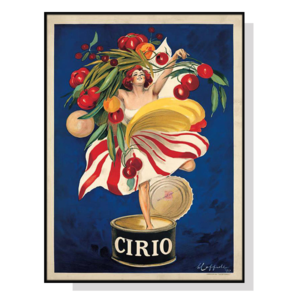 50cmx70cm Cirio By Leonetto Cappiello Black Frame Canvas Wall Art