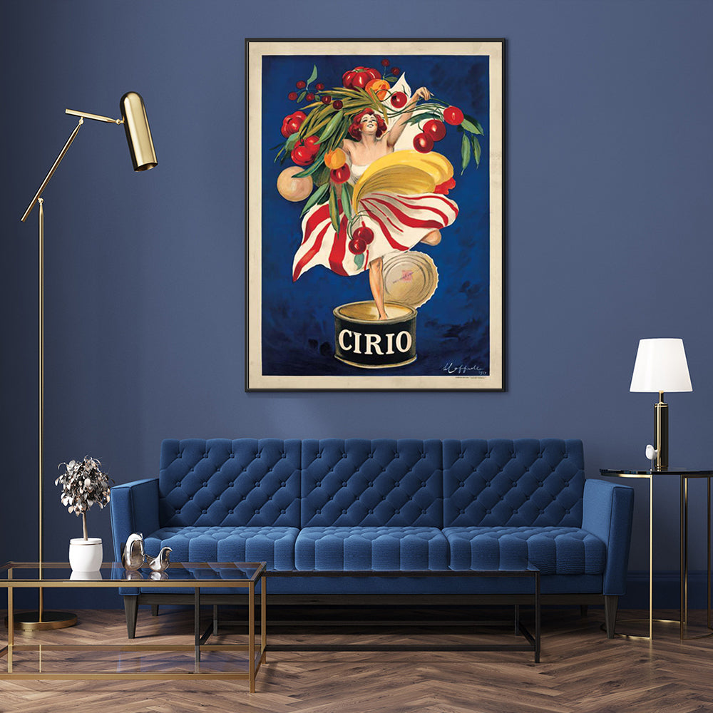 50cmx70cm Cirio By Leonetto Cappiello Black Frame Canvas Wall Art