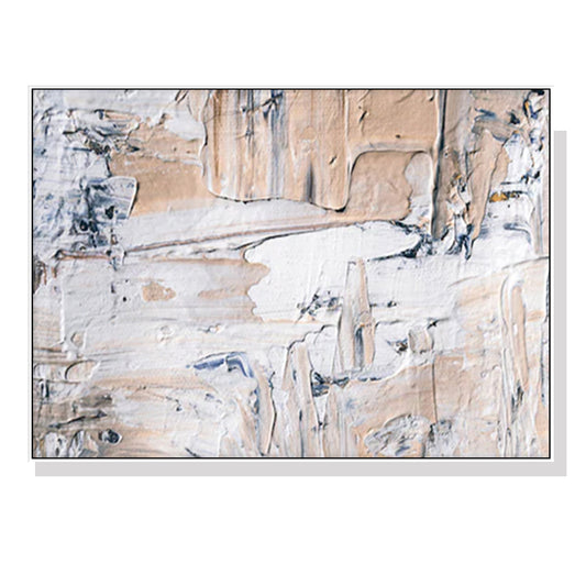 40cmx60cm Modern Abstract Oil Painting Style White Frame Canvas Wall Art