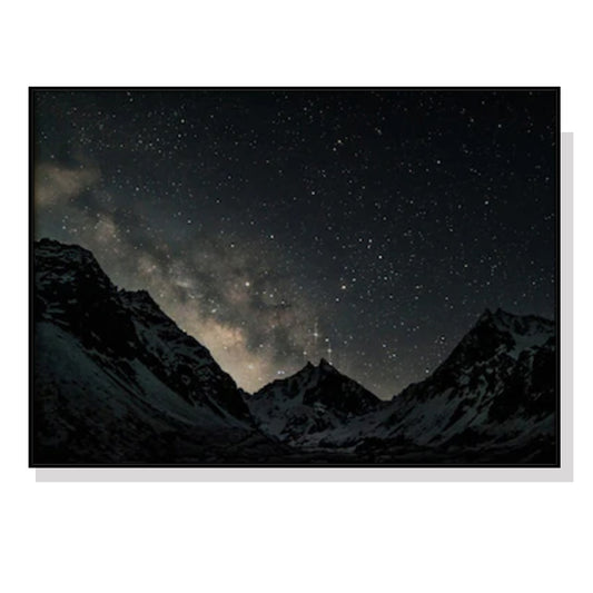 90cmx135cm Night Court Black Frame Canvas Wall Art